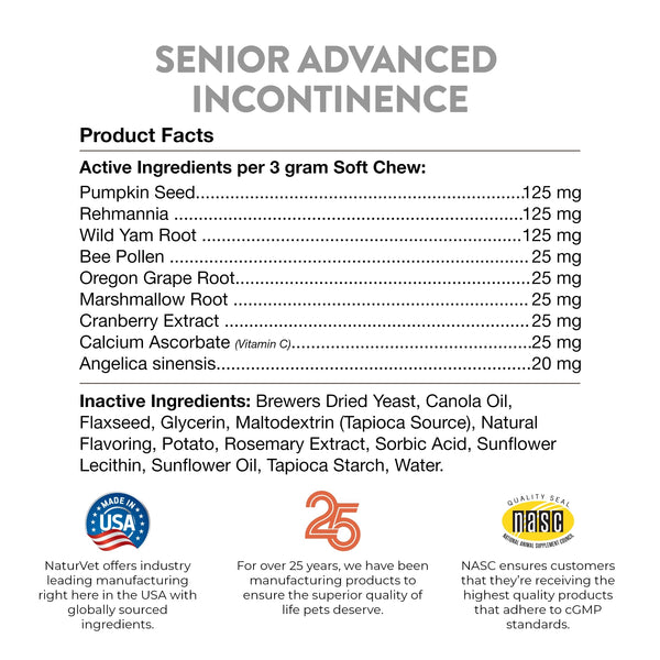 NaturVet Senior Cumple cGMP: producto libre de trigo para mascotas