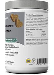 NaturVet Senior, gomitas masticables; útil para apoyo diario del control urinario.