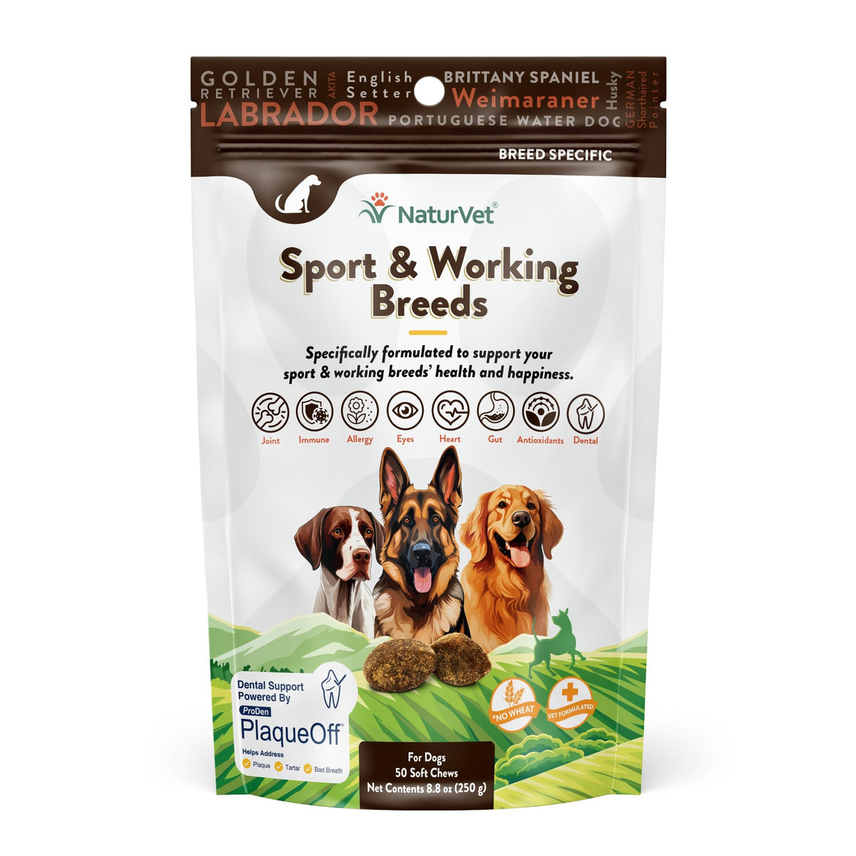 NaturVet Sport Breed: articulaciones y cartílago, posible apoyo a la movilidad diaria.