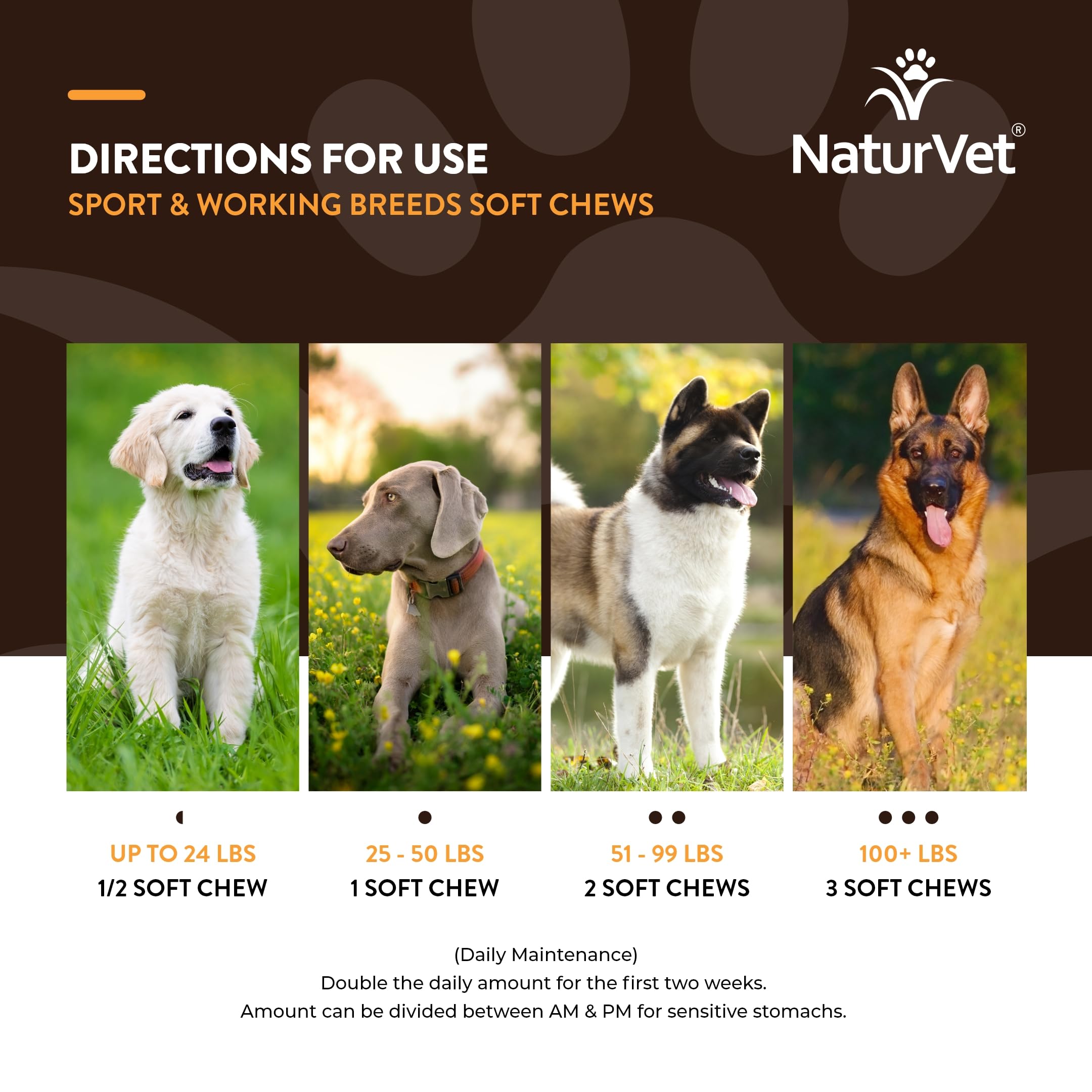 NaturVet Sport Breed: ojos saludables y función visual con Omega-3 y CoQ10.