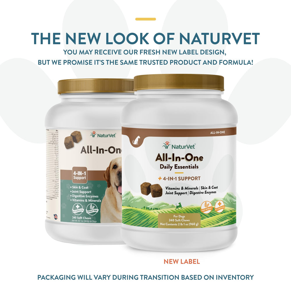 NaturVet All-in-One gomitas para digestión y probióticos