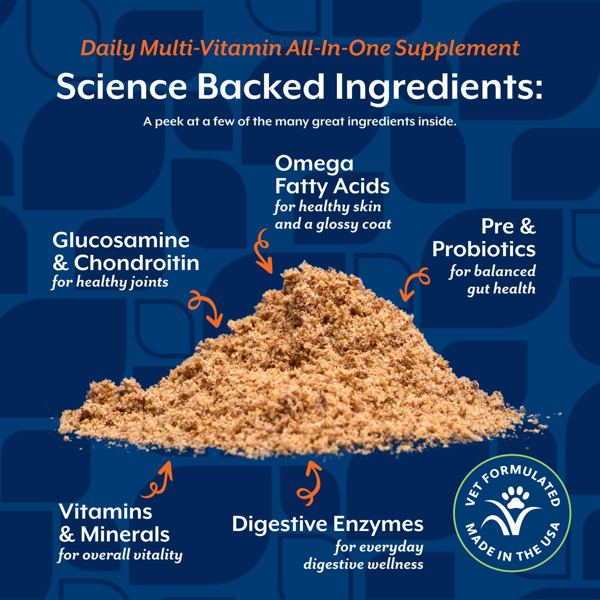 NaturVet aporta vitaminas y minerales esenciales para la vitalidad del perro.