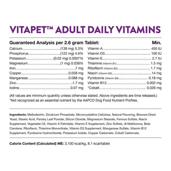 NaturVet VitaPet dosis diaria fácil de administrar.