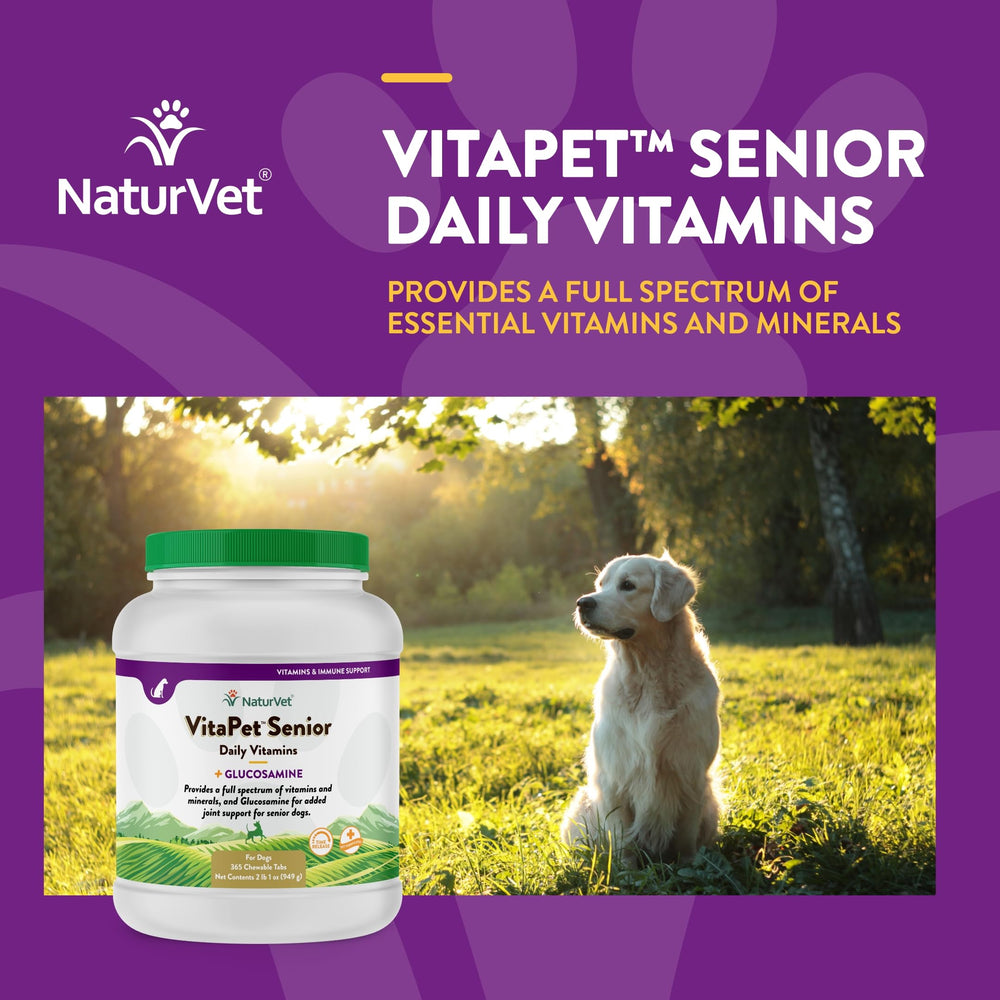 NaturVet VitaPet Senior tabletas de liberación prolongada.