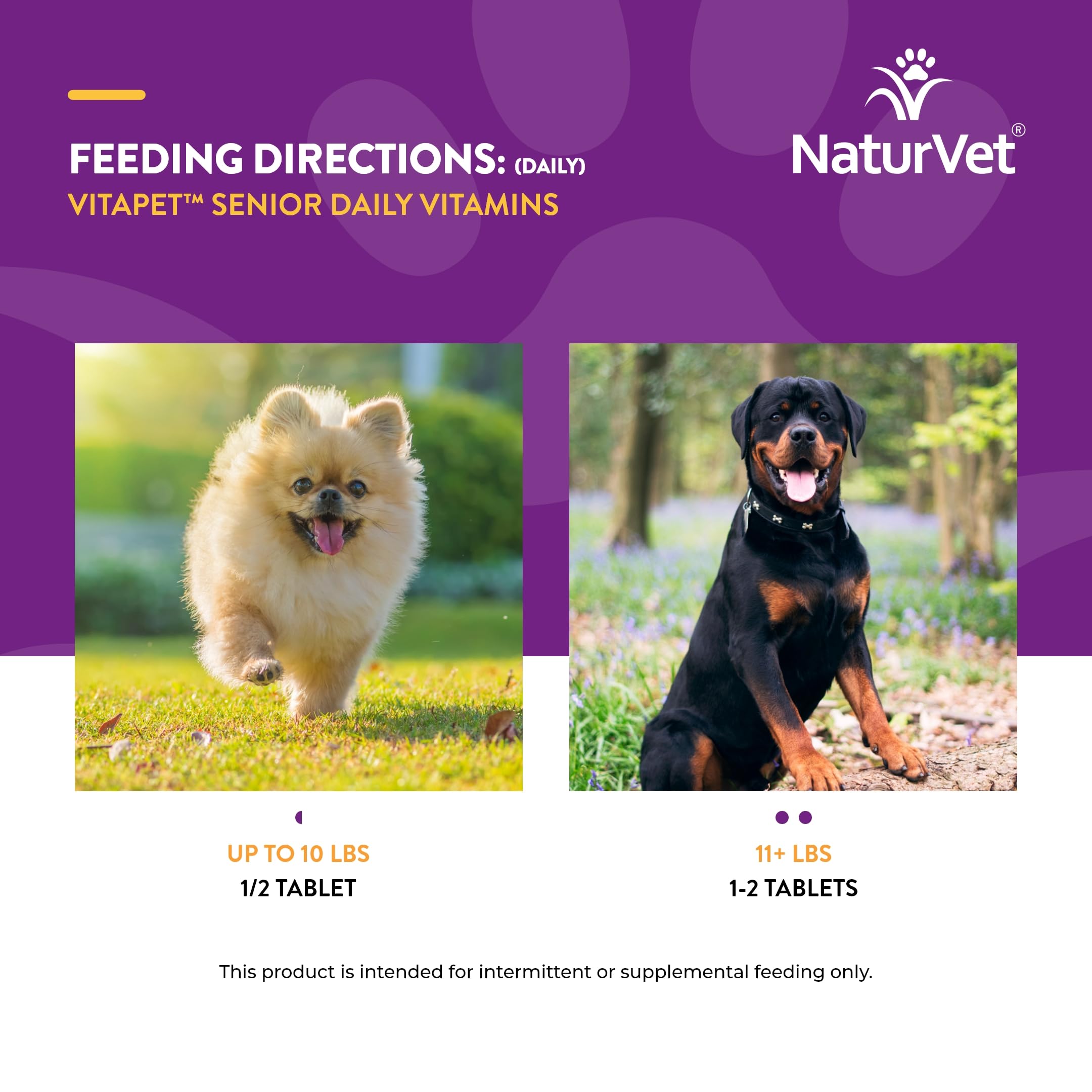 NaturVet VitaPet Senior formulado por veterinarios para perros.