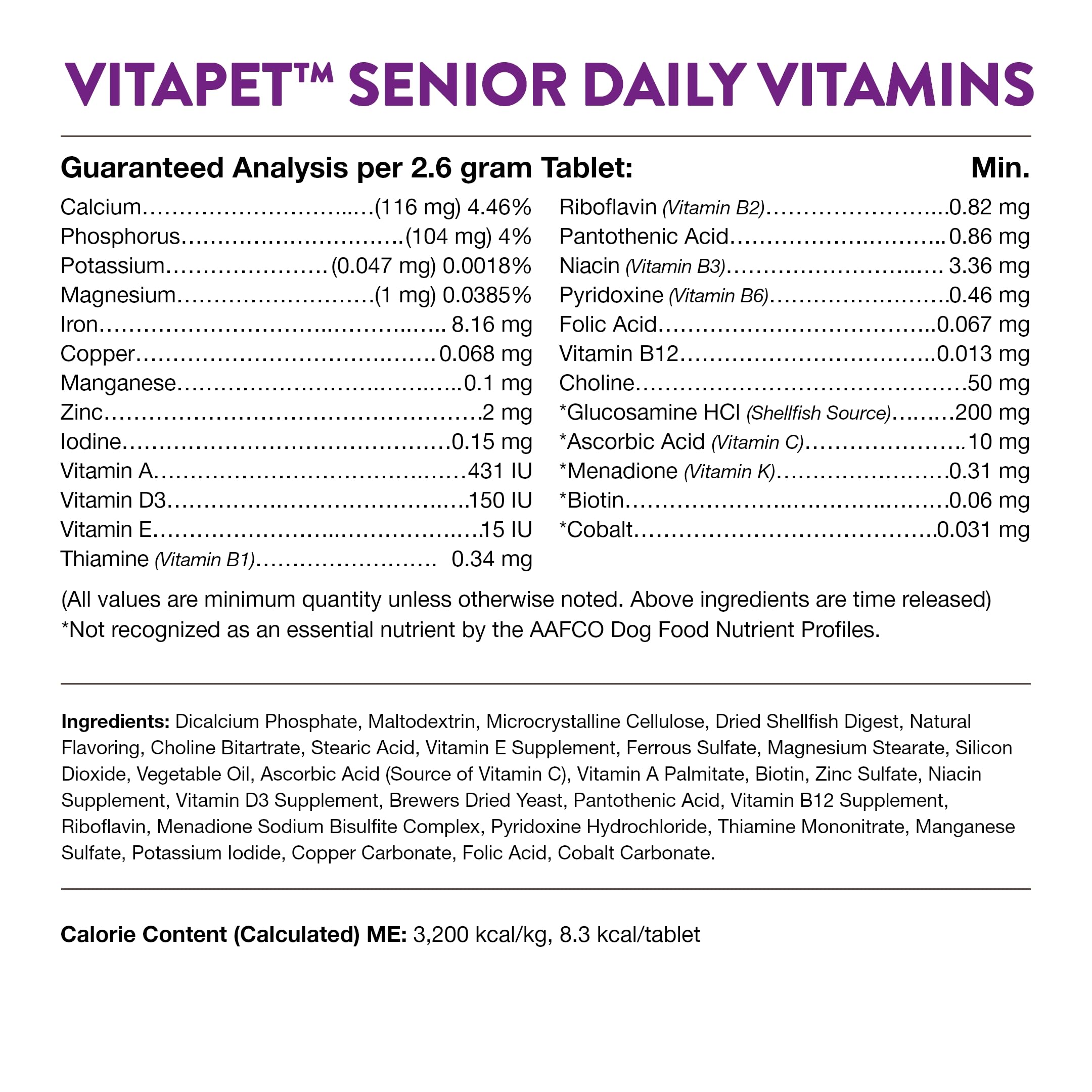 NaturVet VitaPet Senior uso diario para bienestar general.