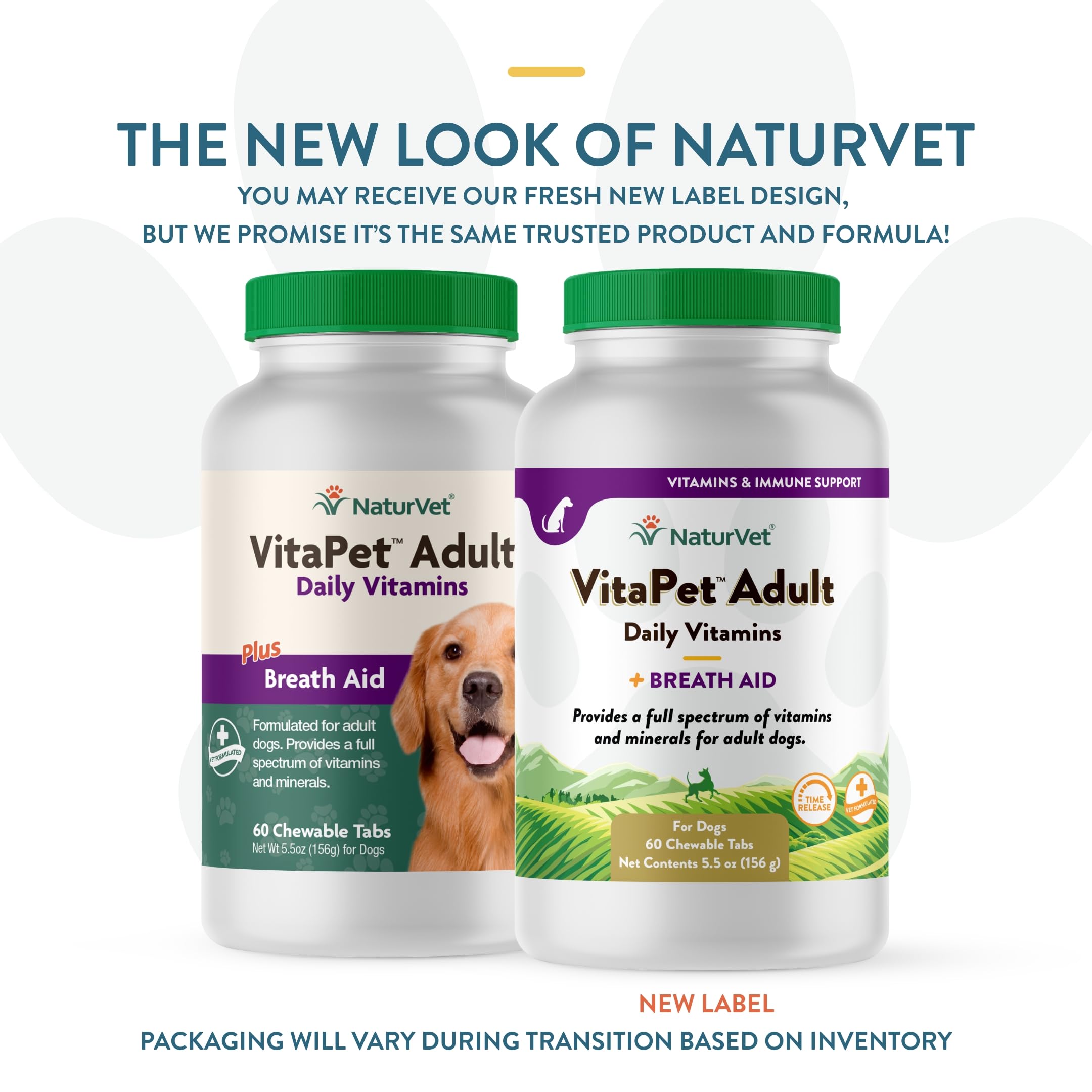 NaturVet VitaPet tabletas masticables para perro, fáciles de administrar cada día.