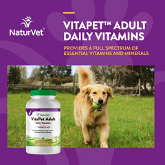 NaturVet VitaPet uso diario para perros adultos en casa.