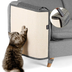 NATUYA protector de muebles: tapete sisal para sofá gris oscuro, reduce arañazos.