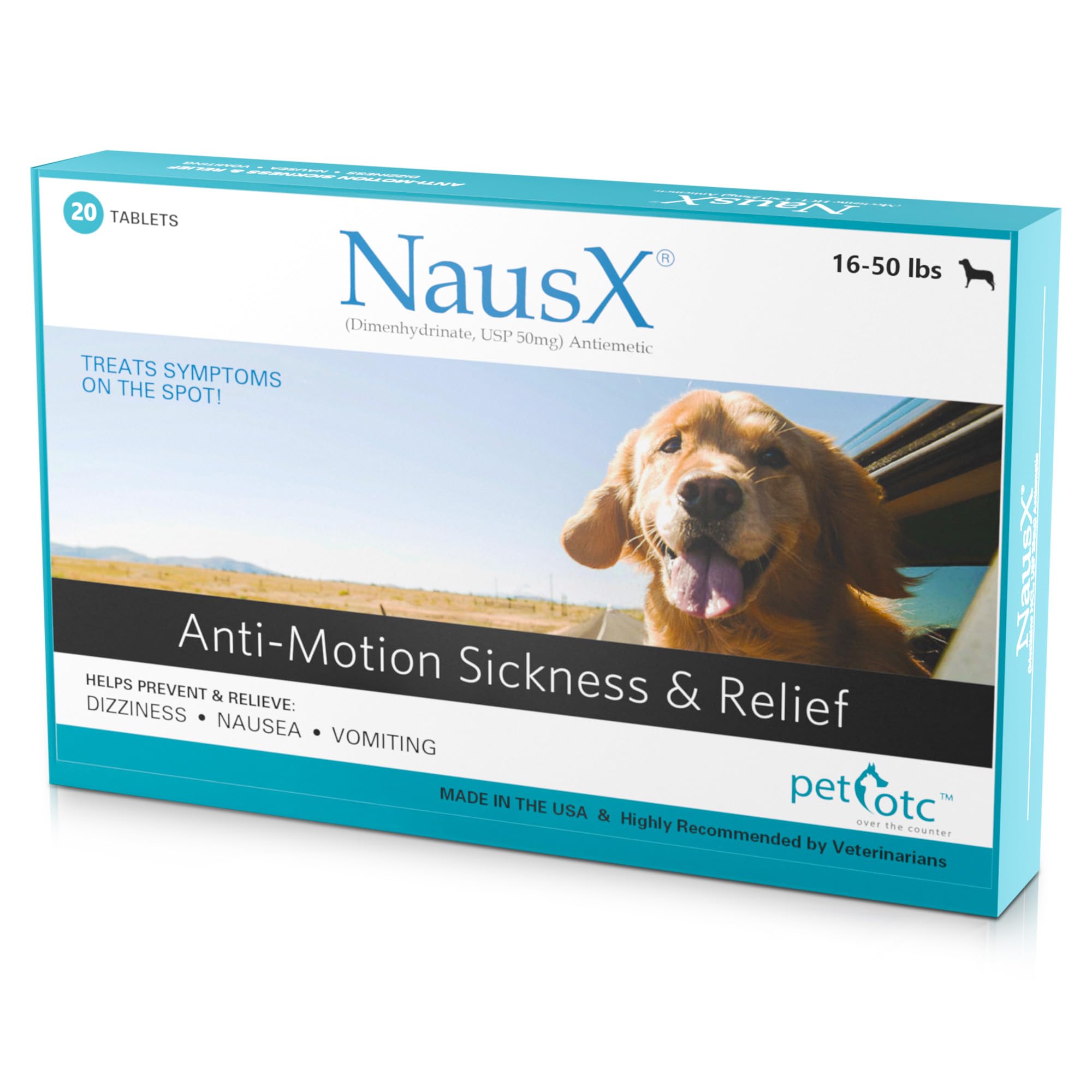NausX Antimoción pastillas empaque: presentación práctica para viajar con tu perro
