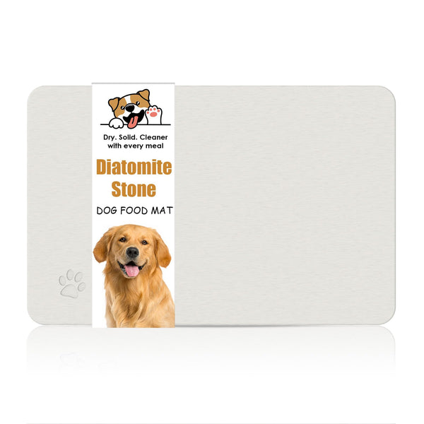 NAVKONY Mat de alimento para mascotas con diatomita: absorbe rápidamente derrames y comida.