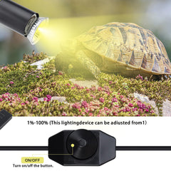 NBIIUYIGE cabezal 360 grados para reptiles, distribución uniforme del calor.