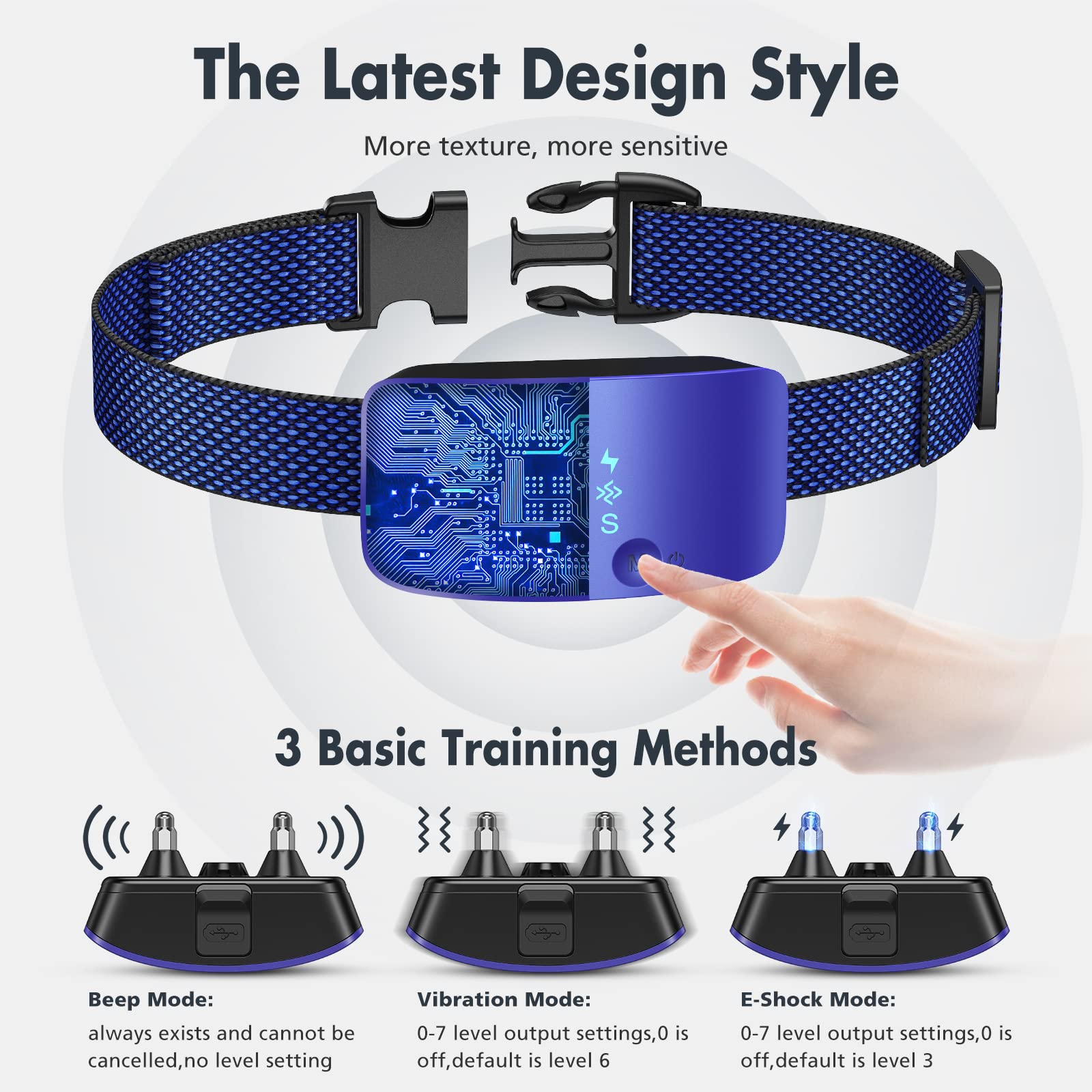 NBJU collar con 7 niveles de sensibilidad para ajuste personalizado