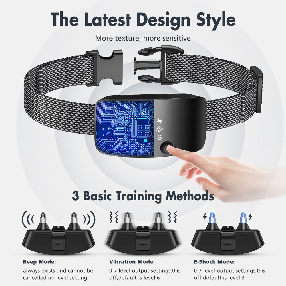 NBJU collar anti-ladridos para perros, ajuste de sensibilidad de 7 niveles.