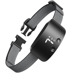NBJU collar anti-ladridos para perros, frontal negro, entrenamiento suave.