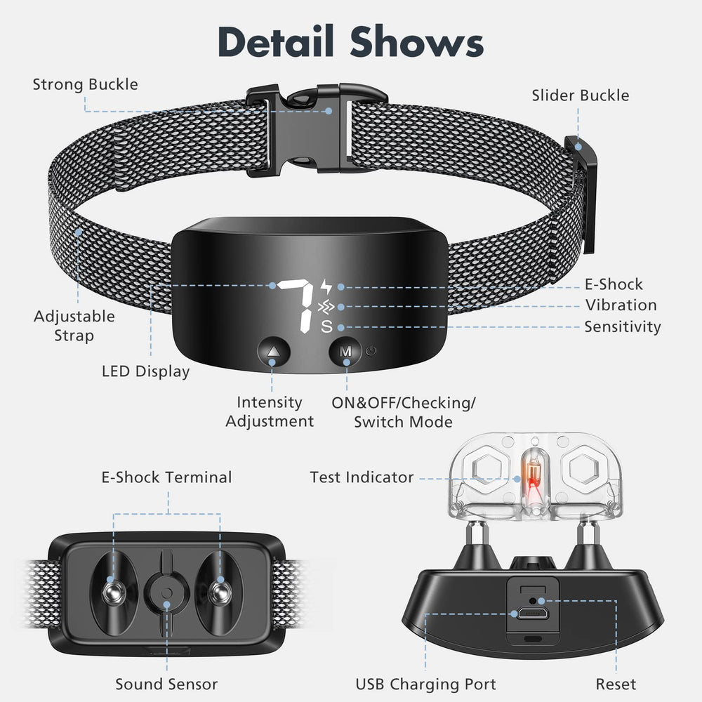 NBJU collar anti-ladridos para perros, modo sonido.
