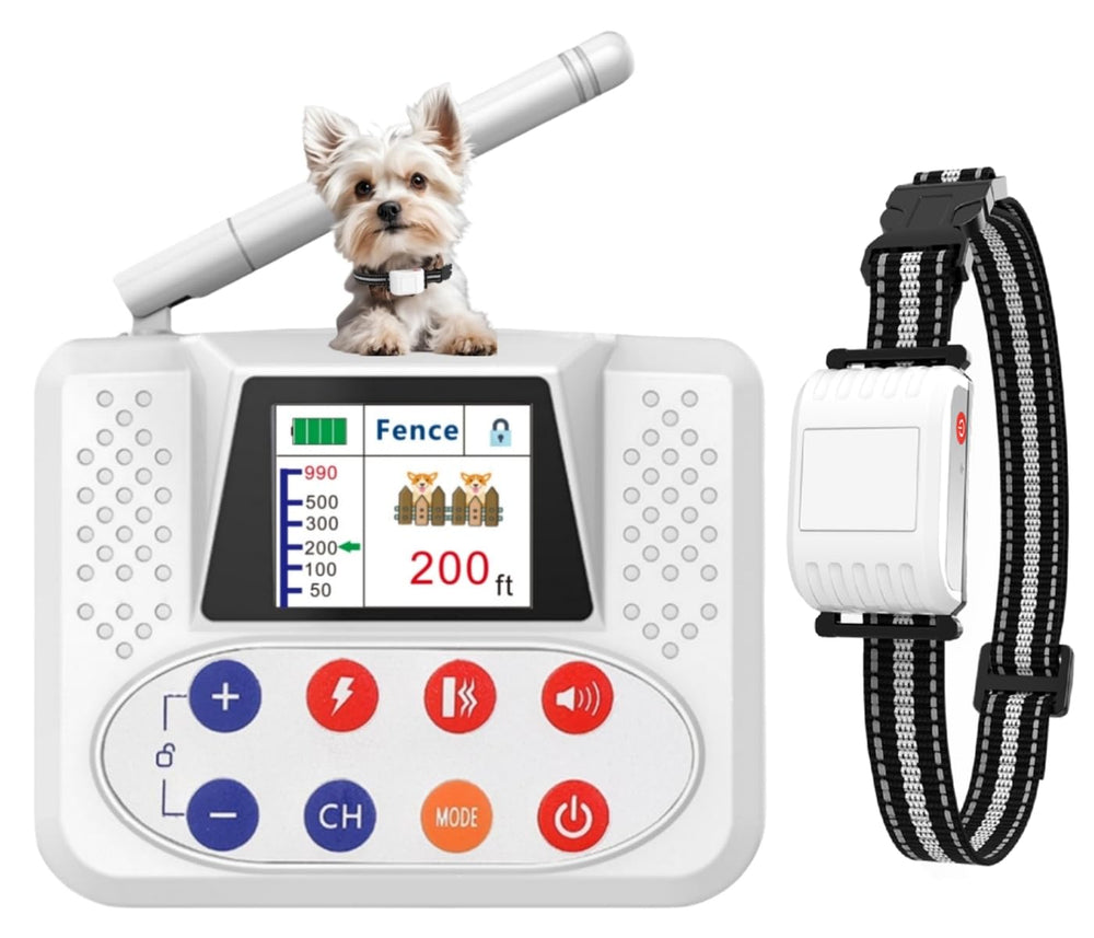 NBSUN cercado inalámbrico para perros con LCD grande y configuración sencilla.