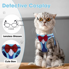 Correa para gato de diseño Detective Conan con estilo único.