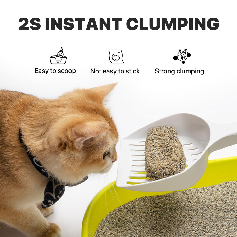 Neakasa Mineral Gato Litter: aglutinación rápida para limpieza eficiente y menos derrames.