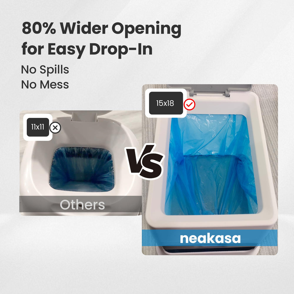 Neakasa PooGuard, boca-amplia-80, maneja grumos grandes sin derrames