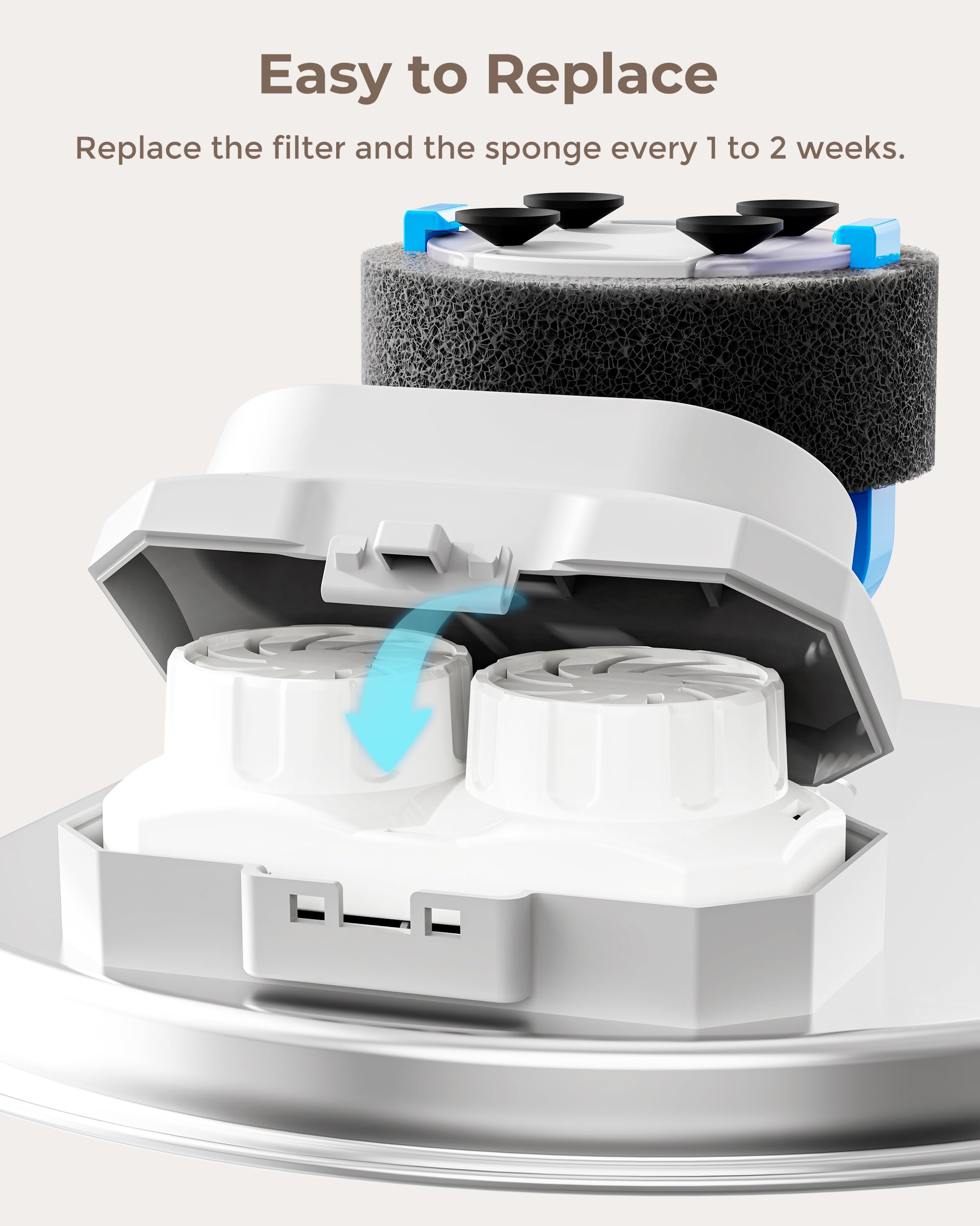 Neareal conjunto filtros 6 piezas para fuente de agua.