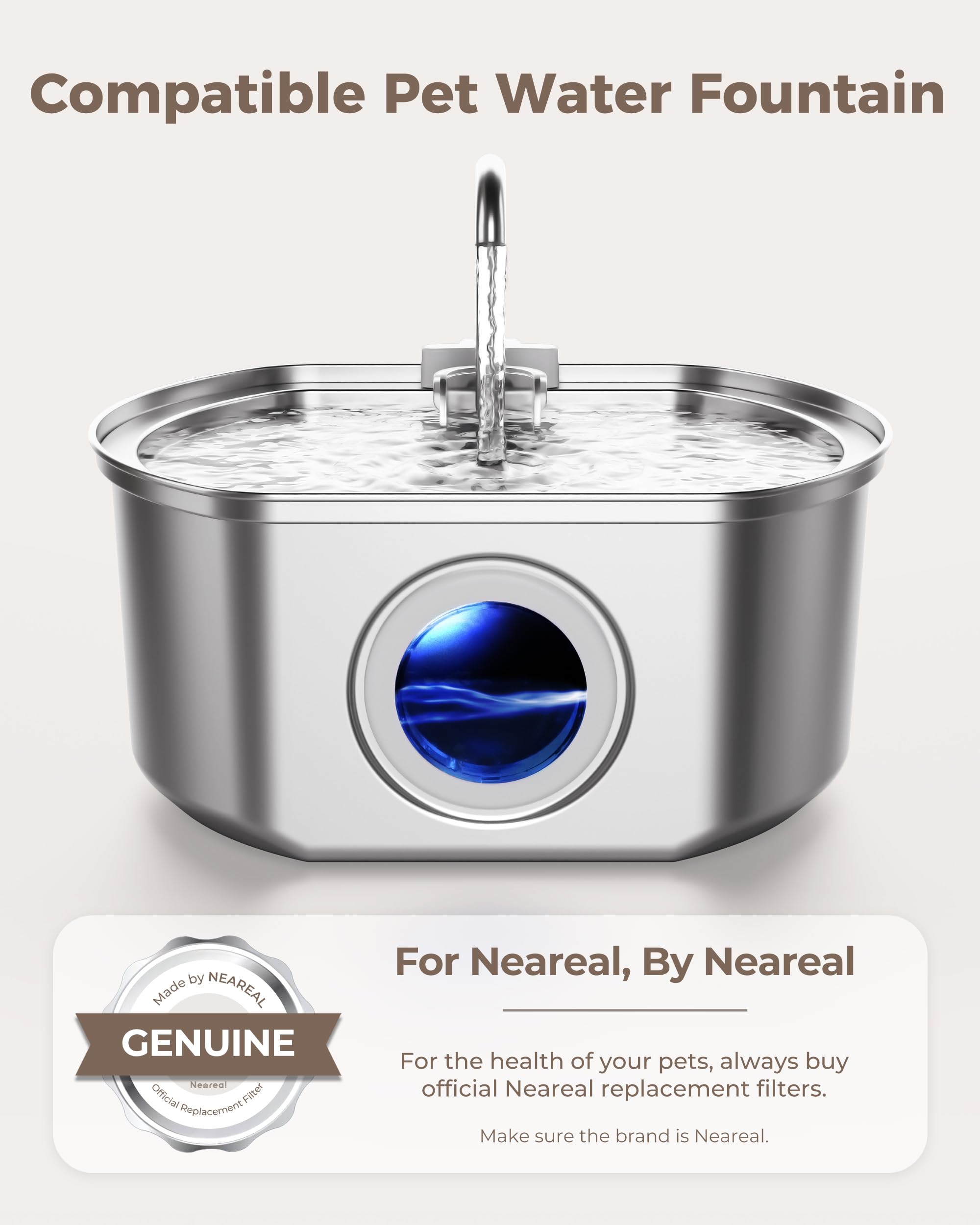 Neareal esponjas prefiltro para gatos, capturan pelos y partículas para agua más limpia.
