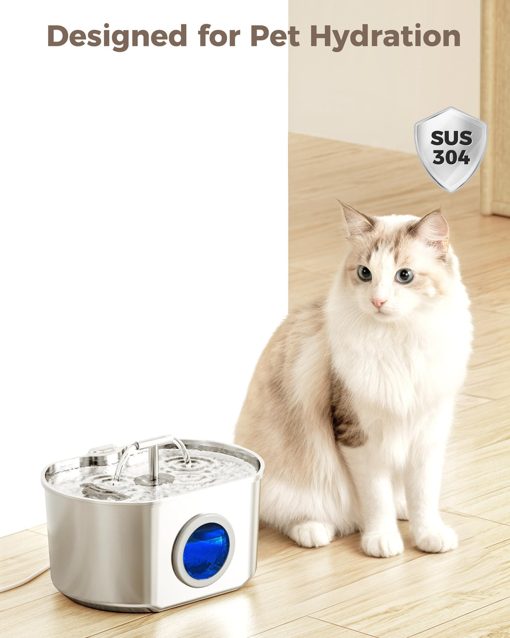 Filtración triple Neareal para agua de gatos: limpia y mejora sabor