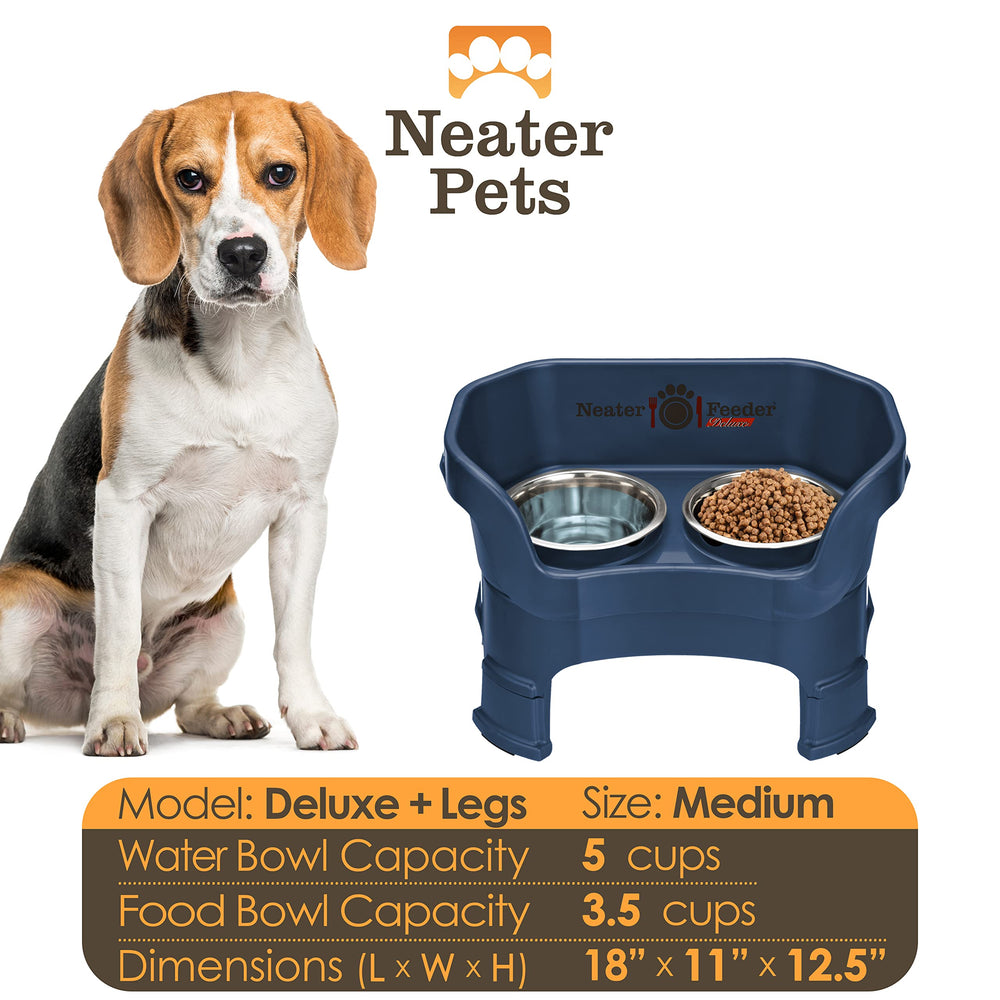 Neater Feeder bandeja interna con drenaje reduce salpicaduras.