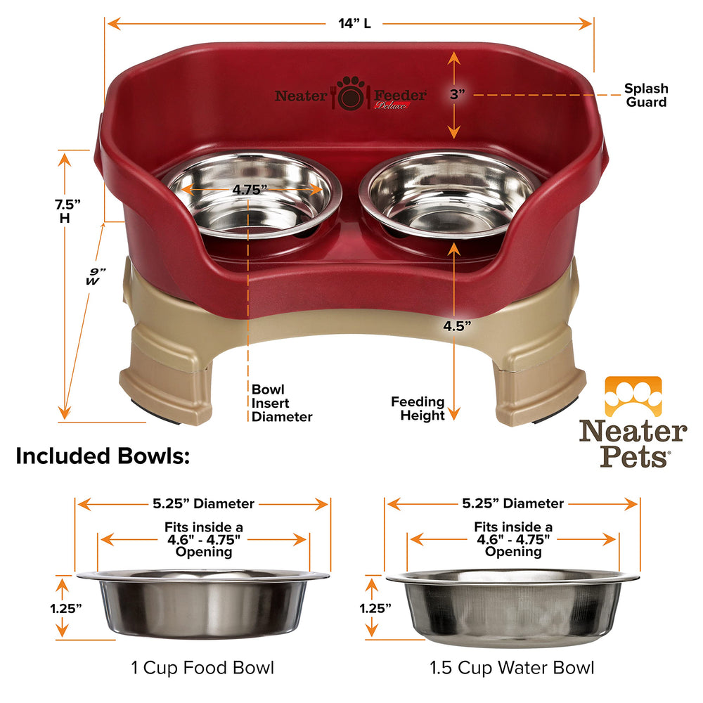 Neater Feeder Deluxe: fácil limpieza, apto para lavavajillas.