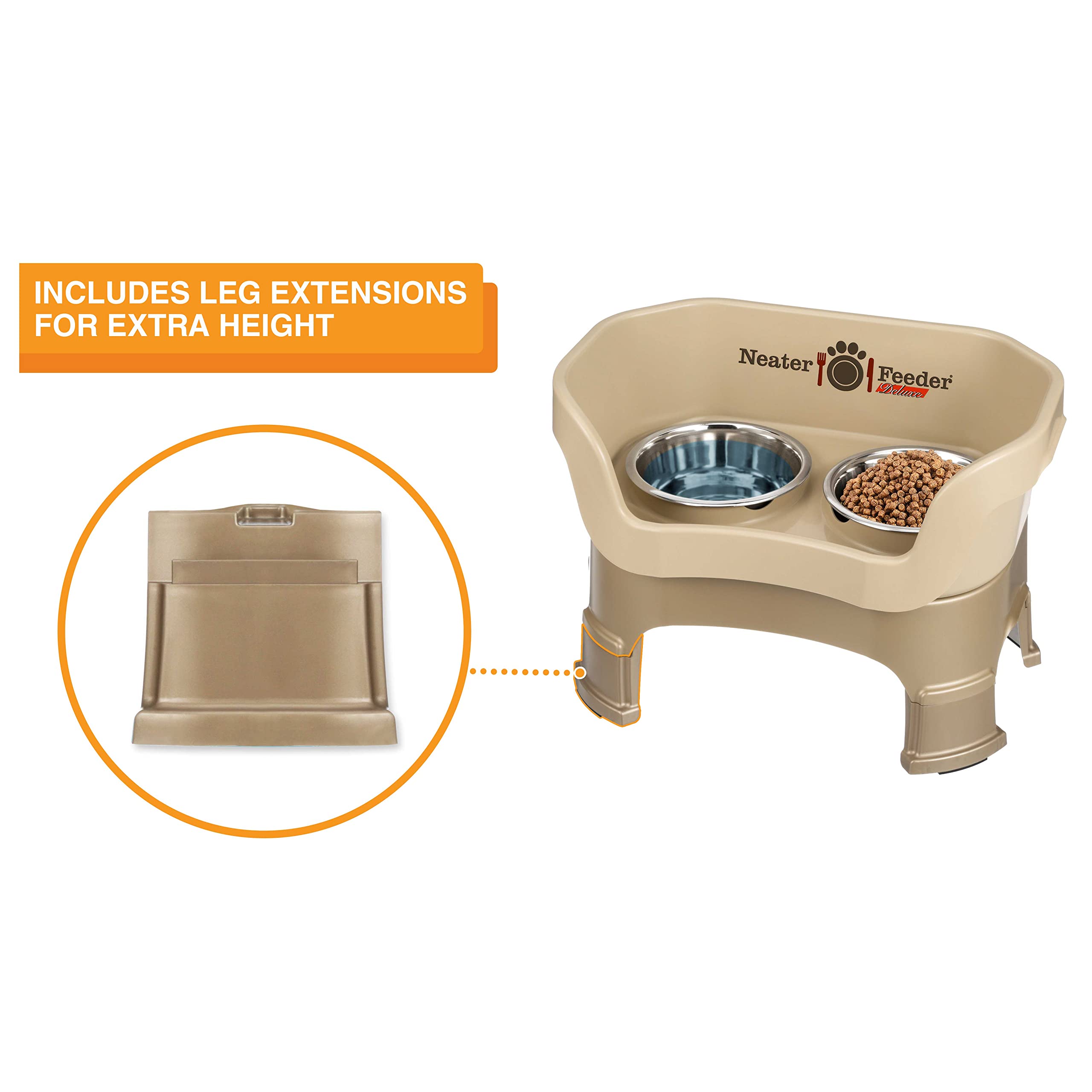 Base antideslizante de Neater Feeder Deluxe evita deslizamientos en suelos.