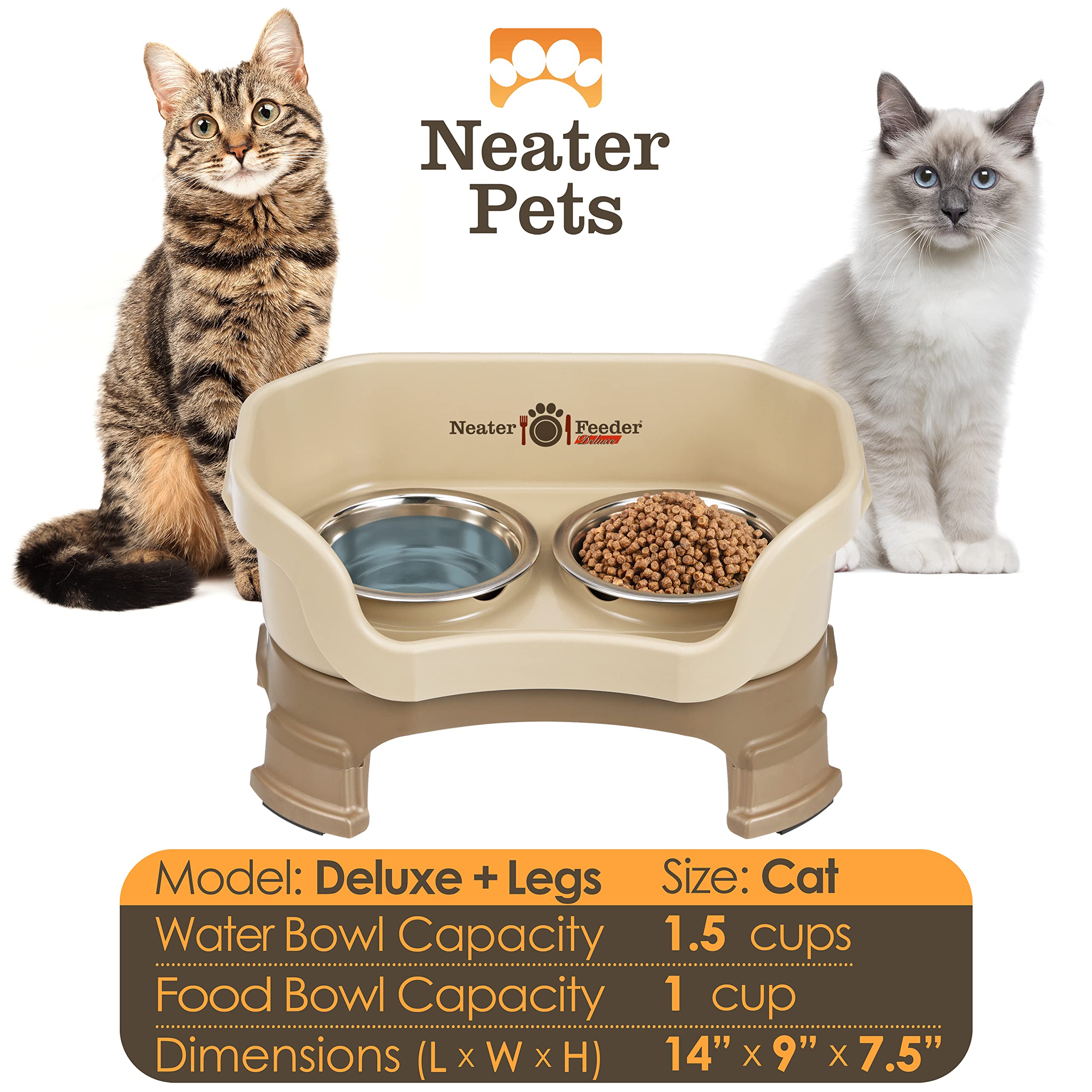 Neater Feeder Deluxe base antideslizante, evita movimientos durante la comida.
