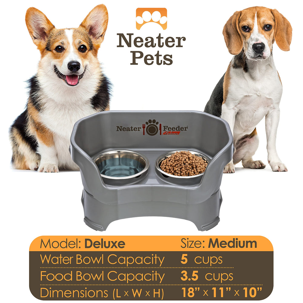Neater Feeder Deluxe base elevada para una postura de alimentación cómoda