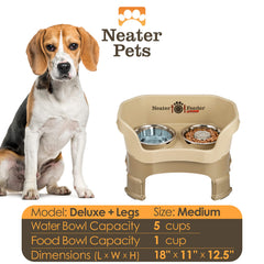 Cuenco de alimento lento de Neater Feeder Deluxe, acero inoxidable, promueve comer despacio.