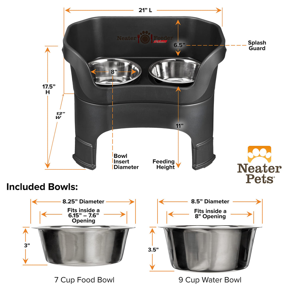 Fabricado en Estados Unidos con cuencos inox libres de BPA y plomo.