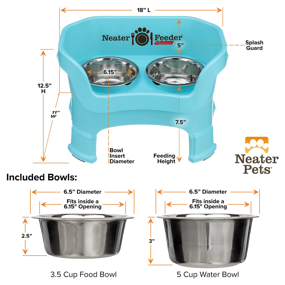 Neater Feeder Deluxe: alimenta perros entre 19 y 40 libras con seguridad.