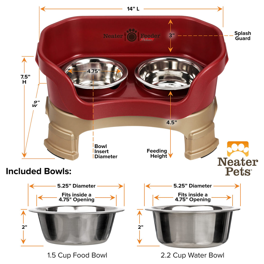 Neater Feeder Deluxe, apto para lavavajillas para una limpieza rápida.