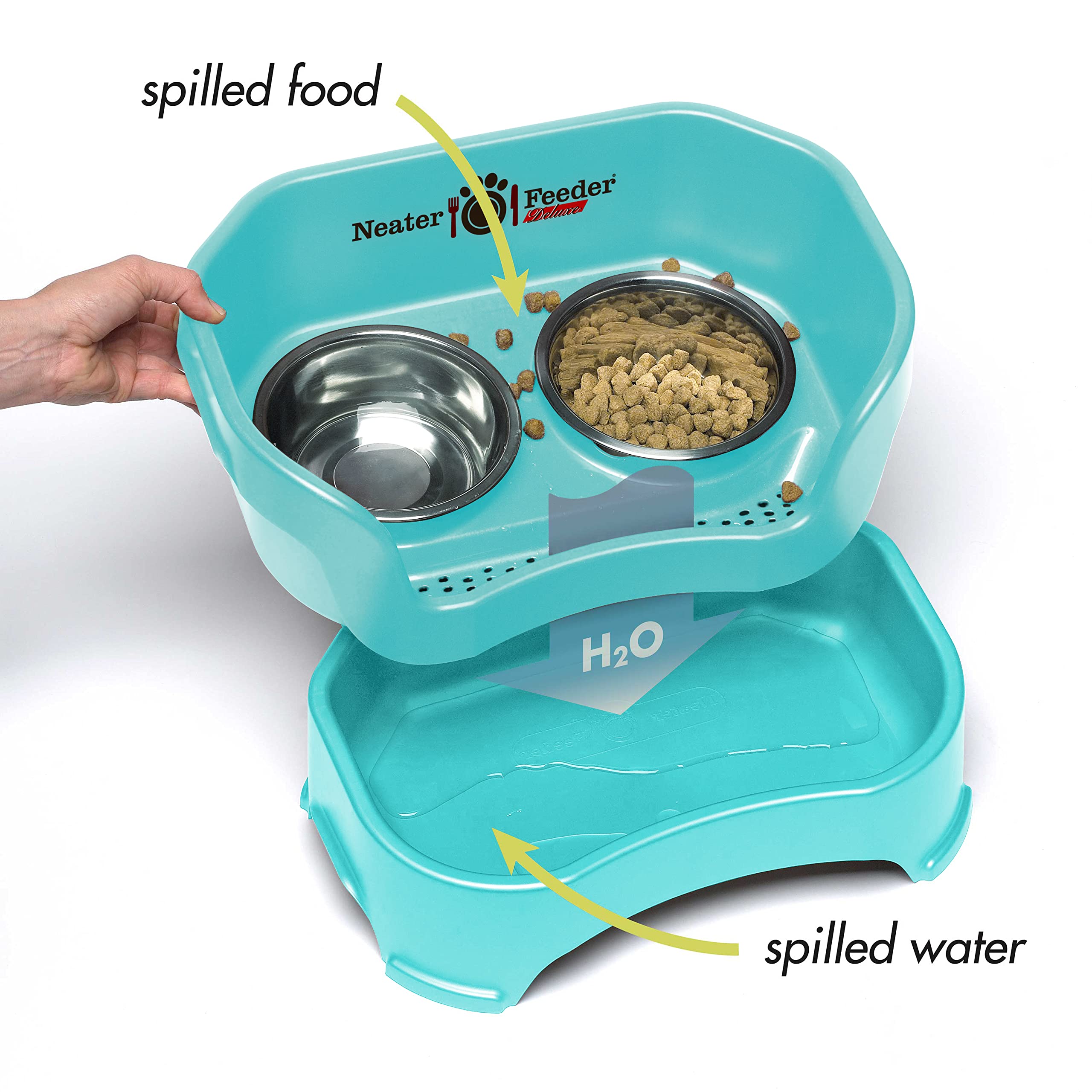 Neater Feeder Deluxe altura de 10 pulgadas favorece postura cómoda