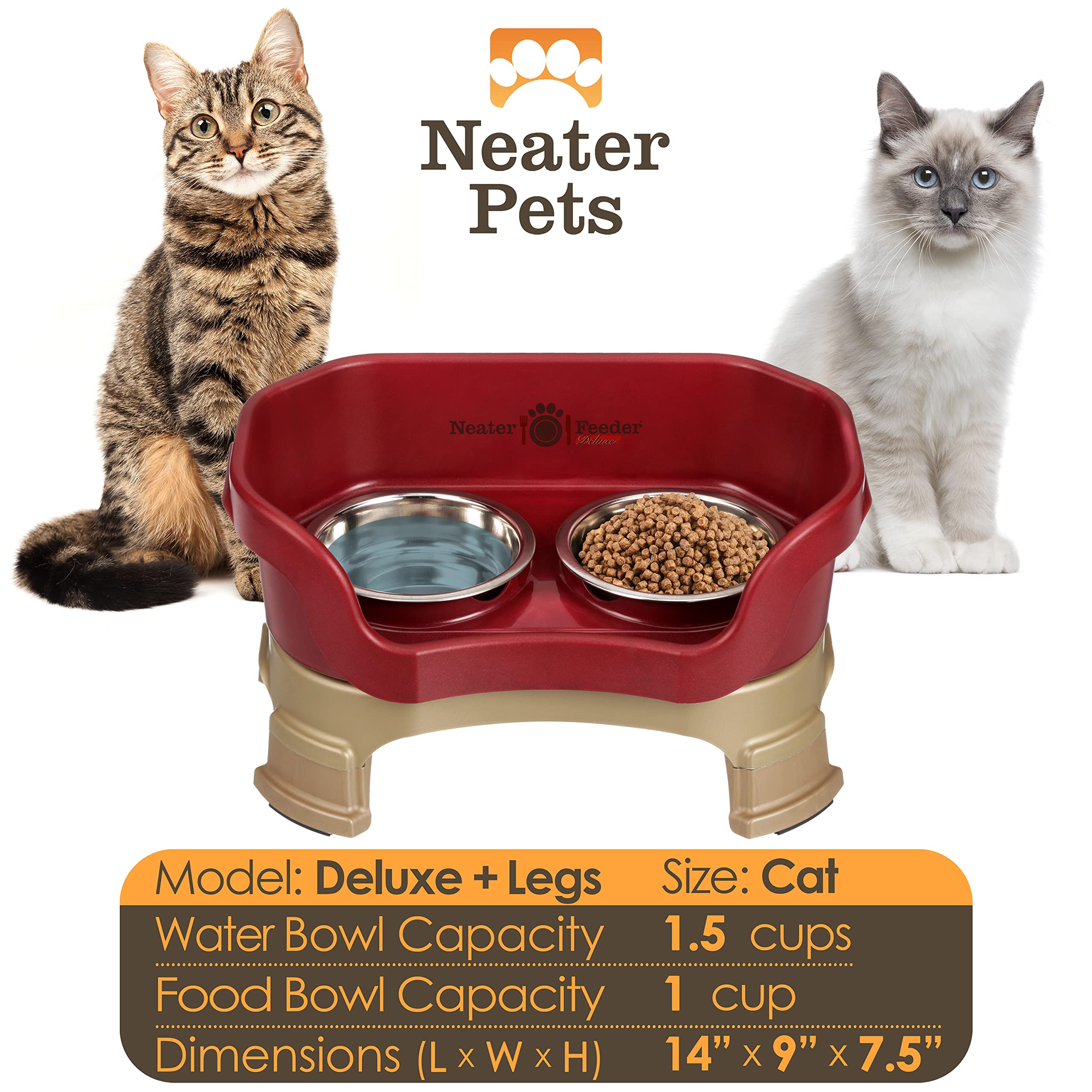 Neater Feeder Deluxe: patas antideslizantes que evitan deslizamientos.