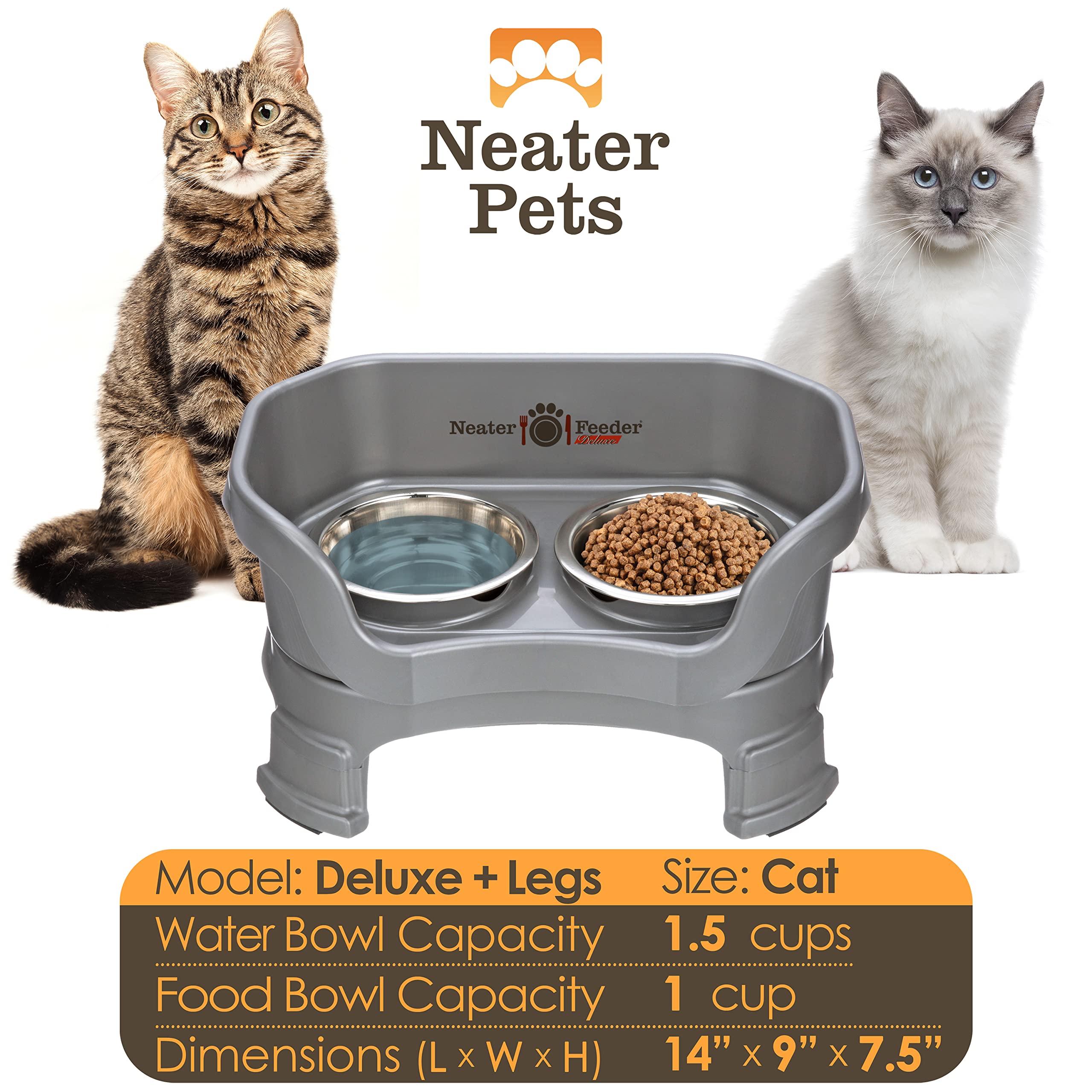 Neater Feeder Deluxe tazón de agua, 1.5 tazas para uso diario