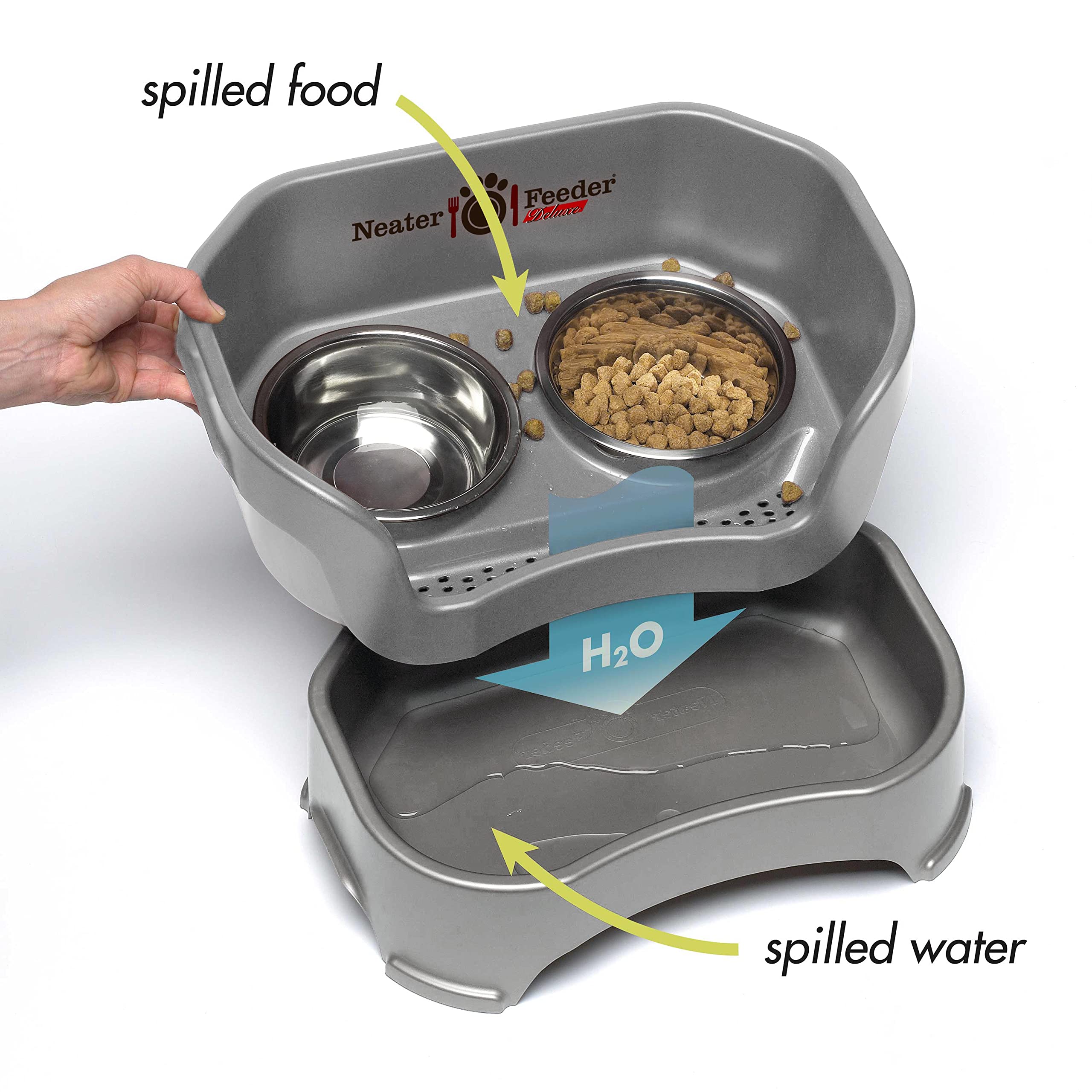 Neater Feeder Deluxe tazones de comida, 1 taza, higiene y durabilidad