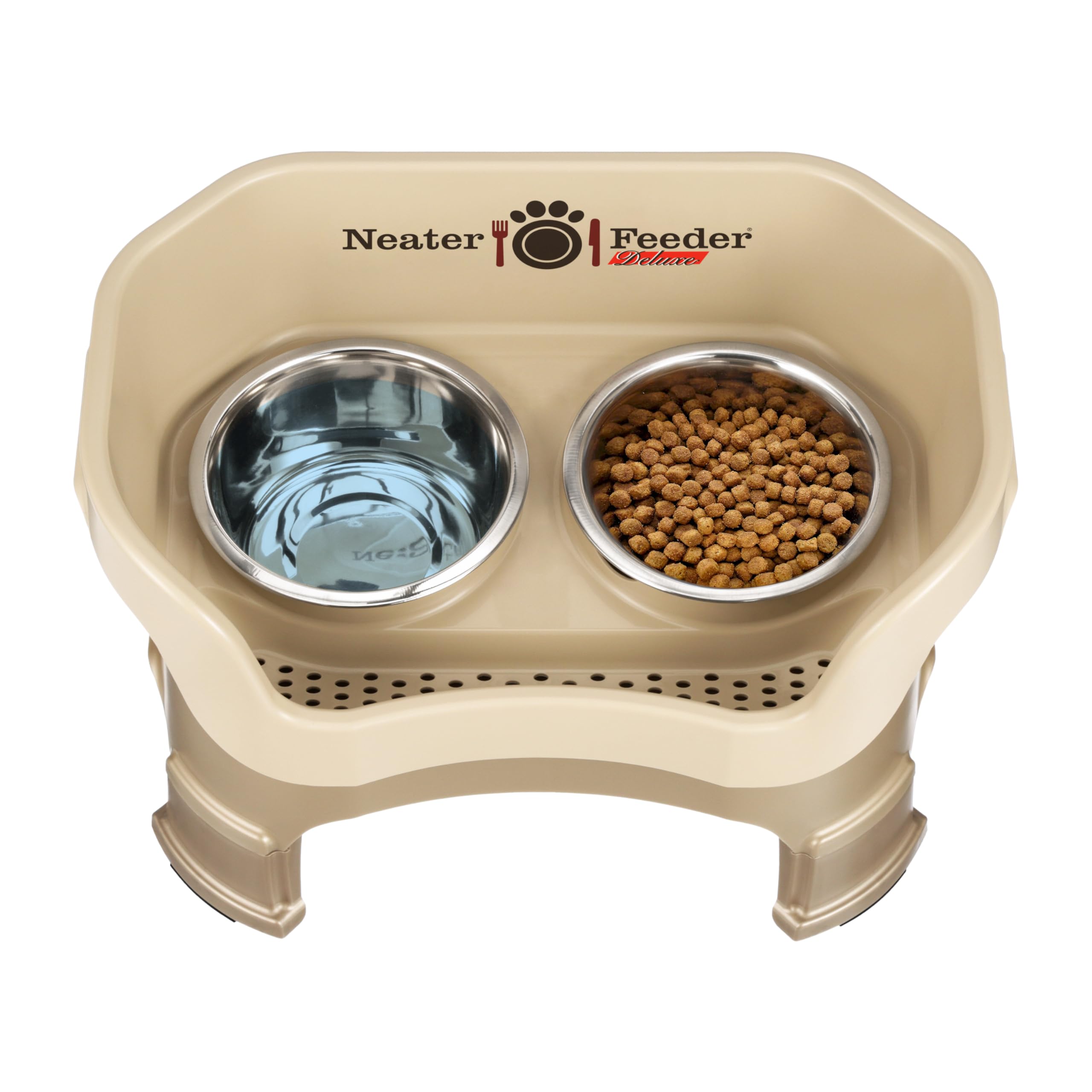 Neater Feeder Deluxe sistema de derrame controlado para un área limpia.