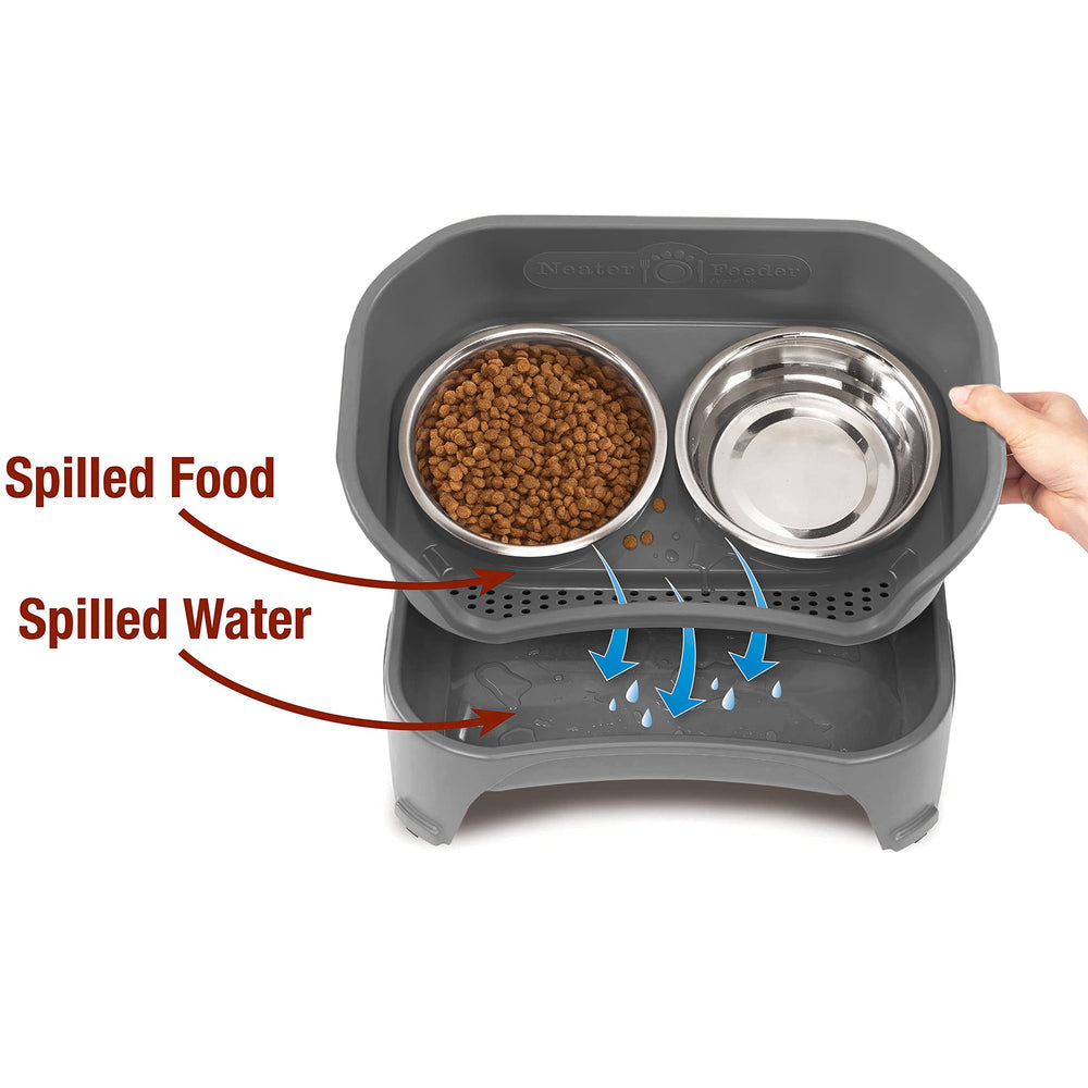 Neater Feeder Express diseño anti-derrame que mantiene limpio el área de alimentación