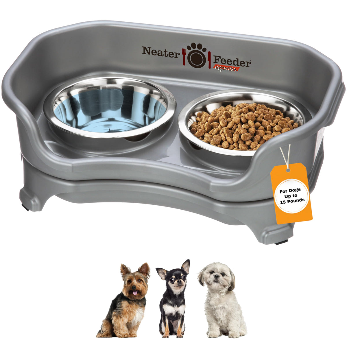 Neater Feeder Express: plataforma elevada para perros pequeños, comodidad al comer.