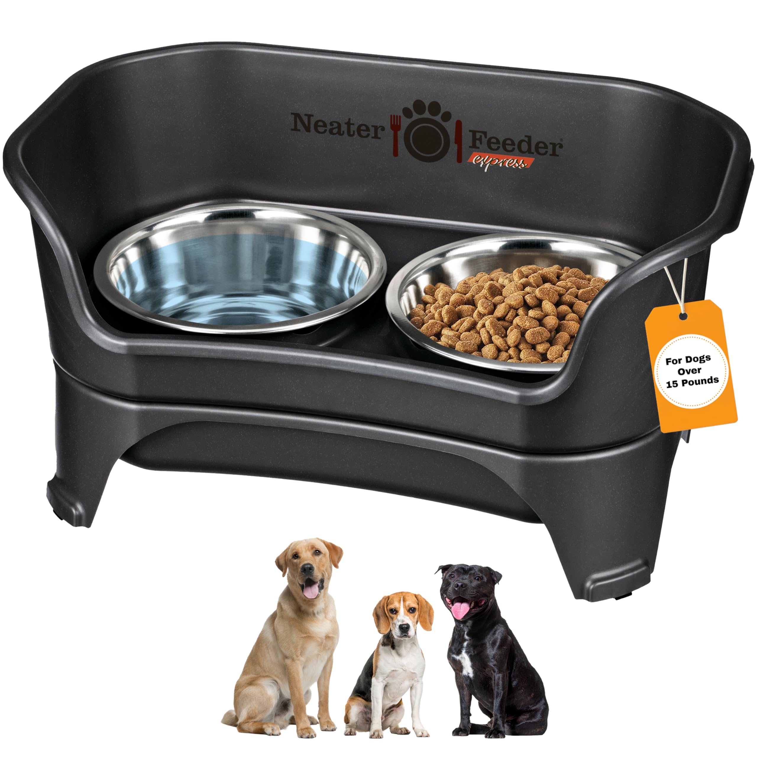 Neater Feeder Express con plato alto para perros medianos y grandes reduce desorden en la comida