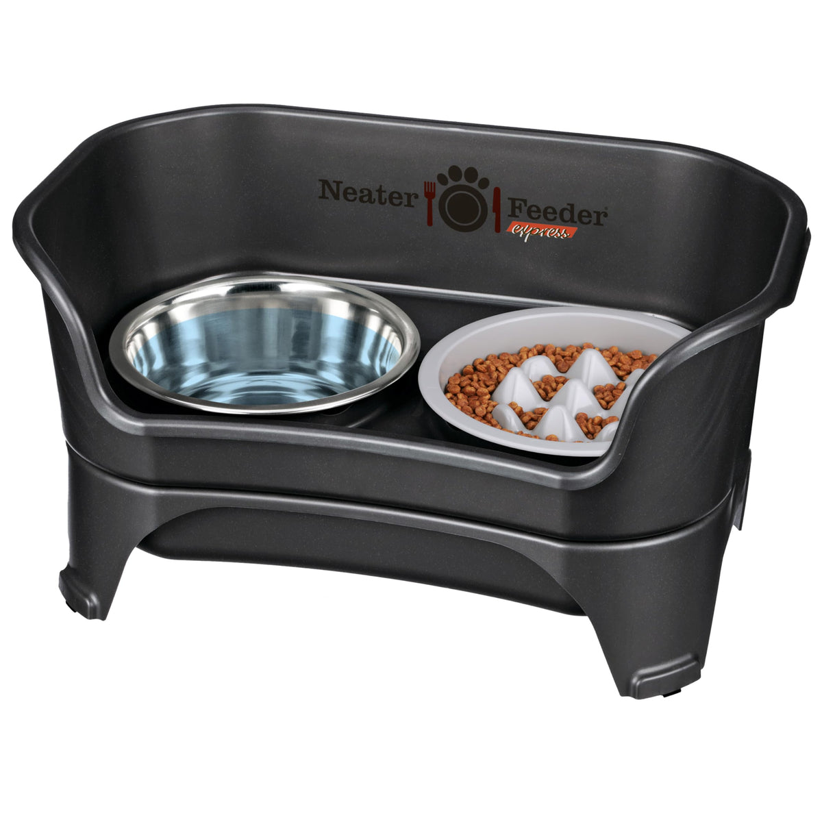 Neater Feeder Express: platos elevados para perros que reducen derrames y facilitan la limpieza.