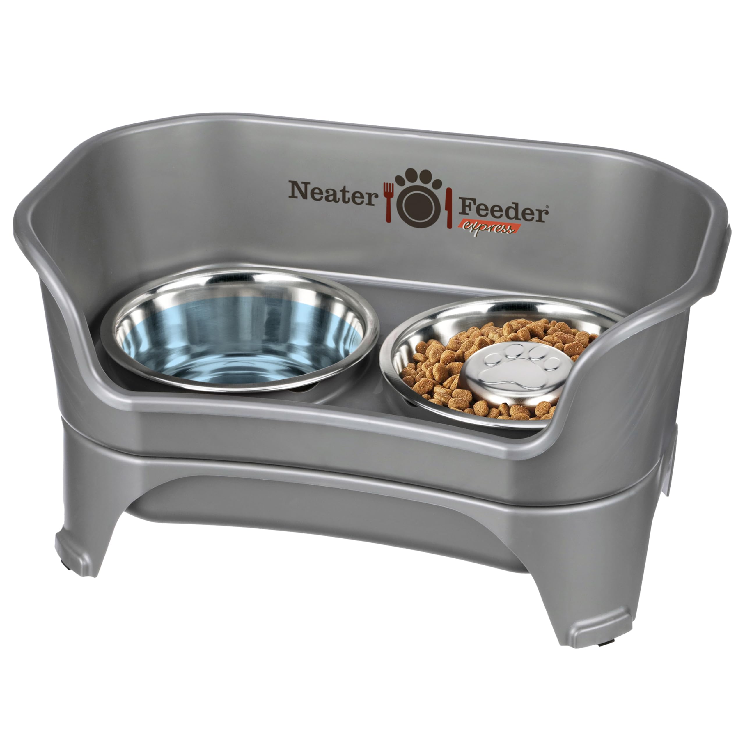 Neater Feeder Express, vista general del conjunto elevado para evitar desorden al comer