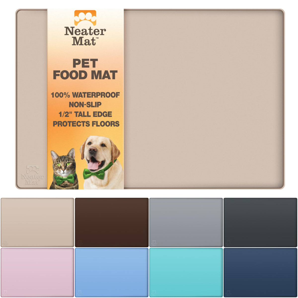 Neater Mat con bordes altos impermeable: protege el suelo de derrames.