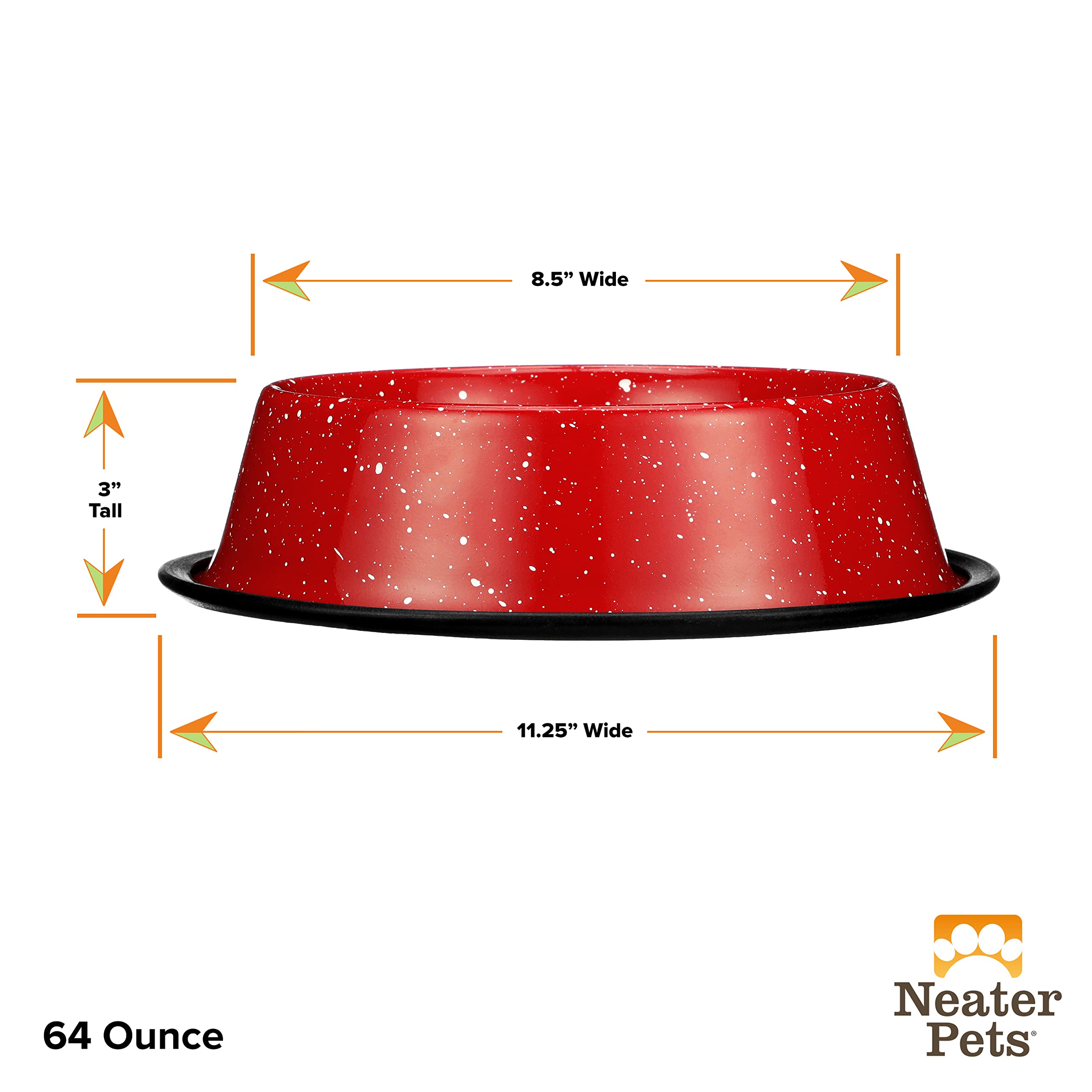 Colores rojo, negro y azul disponibles para Neater Pet Bowl