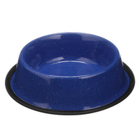 Tazón esmaltado azul granito de Neater Pet Brands para mascotas, diseño duradero.
