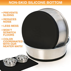 Neater Pet Brands: base antideslizante de silicona para mantener estable el cuenco.